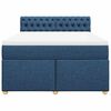 vidaXL Boxspringbett mit Matratze Blau 140x190 cm Stoff