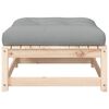 vidaXL Gartenhocker mit Kissen Massivholz Kiefer