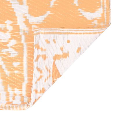 vidaXL Outdoor-Teppich Orange und Weiß 80x150 cm PP