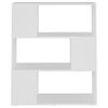 vidaXL Bücherregal Raumteiler Weiß 80x24x94 cm Holzwerkstoff