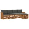 vidaXL Outdoor-Sofagarnitur 5 stk. Natur und Anthrazit