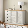vidaXL Sideboard mit Schubladen VIGO 113x40x75 cm Massivholz Kiefer