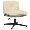 vidaXL B&uuml;rostuhl Drehbar Creme Stoff