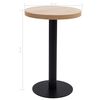 vidaXL Bistrotisch Hellbraun 50 cm MDF