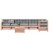 vidaXL 7-tlg. Garten-Lounge-Set mit Kissen Massivholz Douglasie
