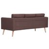 vidaXL 3-Sitzer-Sofa Stoff Braun