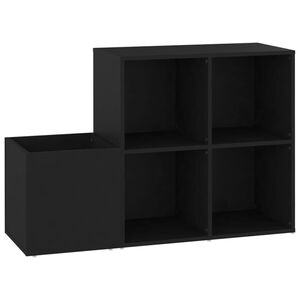 vidaXL Flur-Schuhschrank Schwarz 105x35,5x70 cm Holzwerkstoff