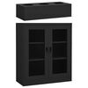 vidaXL B&uuml;roschrank mit Pflanzkasten Anthrazit 90x40x128 cm Stahl