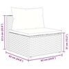 vidaXL 9-tlg. Garten-Lounge-Set mit Kissen Grau Poly Rattan