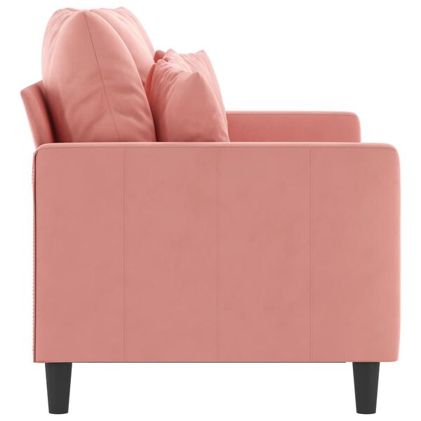 vidaXL 2-Sitzer-Sofa Rosa 120 cm Samt