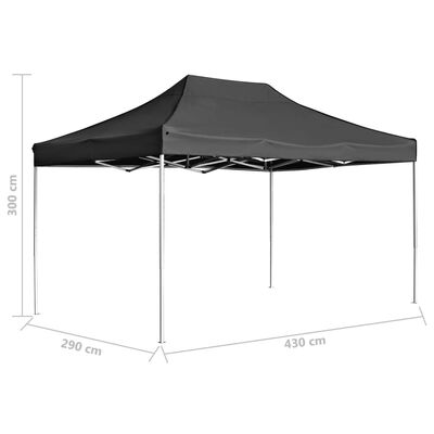 vidaXL Profi-Partyzelt Faltbar Aluminium 4,5x3 m Anthrazit