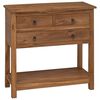 vidaXL Sideboard Natur 79 x 35 x 80 cm Massivholz Teak