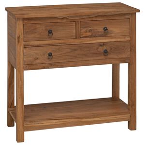 vidaXL Sideboard Natur 79 x 35 x 80 cm Massivholz Teak