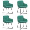vidaXL Esszimmerst&uuml;hle 4 stk. Samt T&uuml;rkis 59 x 56,5 x 86 cm