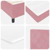 vidaXL Boxspringbett mit Matratze mit Kopfteil Rosa 120 x 190 cm Samt