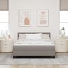 vidaXL Boxspringbett mit Kopfteil Taupe 160 x 200 cm Stoff