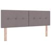 vidaXL Boxspringbett mit Matratze Taupe 190 x 140 cm Polyester