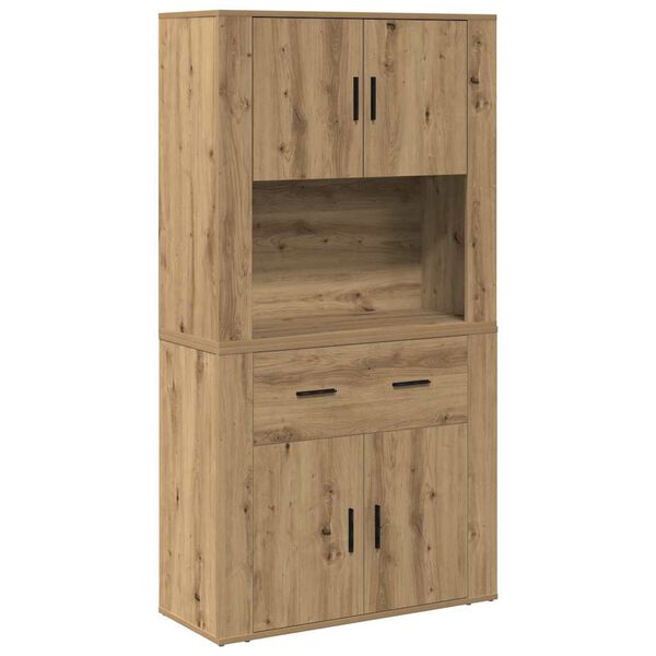 vidaXL Highboard Artisan-Eiche 80 x 33 x 150 cm Holzwerkstoff