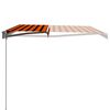 vidaXL Einziehbare Markise Handbetrieben 400 x 300 cm Orange und Braun