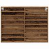 vidaXL Vitrine mit Regal Altholz 100 x 8,5 x 75 cm Holzwerkstoff