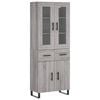 vidaXL Highboard Grau Sonoma 69,5x34x180 cm Holzwerkstoff