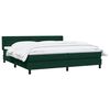 vidaXL Boxspringbett mit Matratze Dunkelgr&uuml;n 180x220 cm Samt