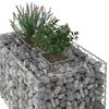 vidaXL Gabionen Hochbeet Silber 100 x 60 x 55 cm Verzinkter Stahl