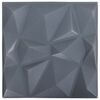 vidaXL Wandpaneele 12 pcs Origami Grau 50 x 50 cm XPS Schaum