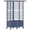 vidaXL Hochbeet mit Rankgitter und Dach Grau 124 x 40 x 142 cm PP