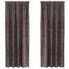 vidaXL Samtvorh&auml;nge 2 Stk. Braun 225 x 140 cm Samt