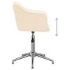 vidaXL Esszimmerst&uuml;hle 4 Stk. Drehbar Creme Stoff