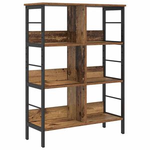 vidaXL B&uuml;cherregal 6 Ebenen 82 x 32 x 112 cm Holzwerkstoff Altholz
