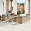 vidaXL Garten-Sofa-Set 11 pcs Beige Poly-Rattan