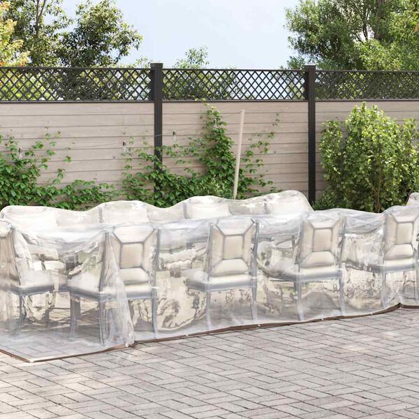 vidaXL Transparente Plane mit &Ouml;sen 3x6 m Polyethylen