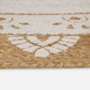 vidaXL Jute Teppich Floral Natur 205 x 305 cm Jute