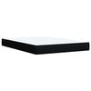 vidaXL Boxspringbett mit Matratze Schwarz 140x190 cm Stoff