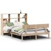 vidaXL Massivholzbett mit Regal ohne Matratze 140x190 cm Kiefernholz