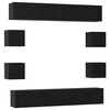 vidaXL TV-Schrankset 10 pcs 180 x 30 x 30 cm Schwarze Eiche