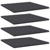 vidaXL B&uuml;cherregal-Bretter 4 Stk. Grau 40x40x1,5 cm Holzwerkstoff