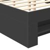 vidaXL Bettrahmen mit Kopfteil Schwarz 120 x 200 cm Holzwerkstoff