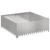 vidaXL Raseneinfassung 100 x 100 x 35 cm Stahl Silber