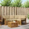 vidaXL Outdoor-Sofagarnitur 5 pcs Natur und Beige Massivholz Akazie