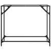 vidaXL Konsolentisch mit Glasplatte Transparent 98x35x81 cm Stahl
