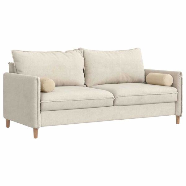 vidaXL Bolsterkissen 2 St&uuml;ck Creme &Oslash; 15 x 40 cm Mikrofaserstoff