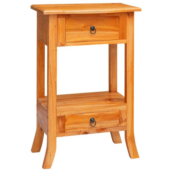 vidaXL Konsolentisch Natur 50,5 x 30 x 75,5 cm Massives Mahagoni Holz