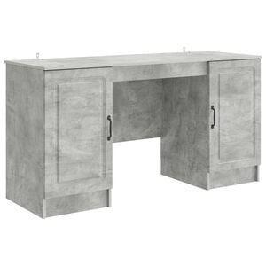 vidaXL Schreibtisch Betongrau 142,5 x 50 x 75 cm Holzwerkstoff