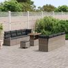 vidaXL Garten-Sofa-Set mit Kissen mit Speicher Grau 90 x 55 x 71 cm