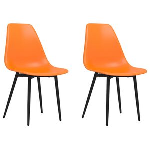 vidaXL Esszimmerst&uuml;hle 2 Stk. Orange PP