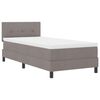 vidaXL Boxspringbett mit Matratze mit Kopfteil Taupe 80 x 200 cm Stoff