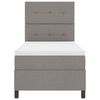 vidaXL Boxspringbett mit Matratze mit Kopfteil Taupe 90 x 190 cm Stoff